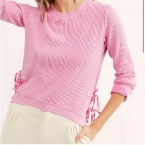 Free People Interlaken Crop Top Sweater size M